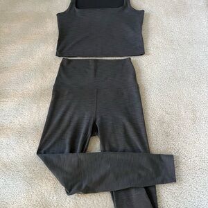 Beyond Yoga Charcoal Tank Top (& bottoms with small hole)